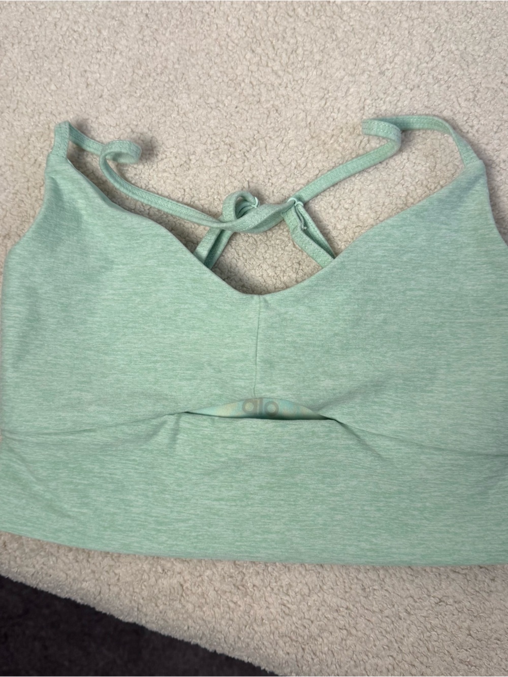 ALO yoga Womens Mint green Heathered SportsWorkout Bra Size XS